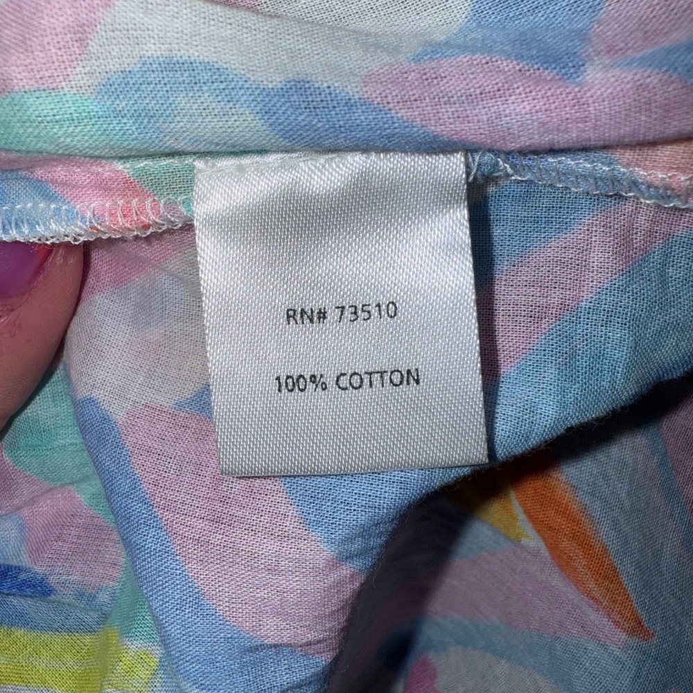 Ivy Jane 100%‎ Cotton Multi- Colored zigzag tiered tank top- Size Medium - Picture 9 of 9